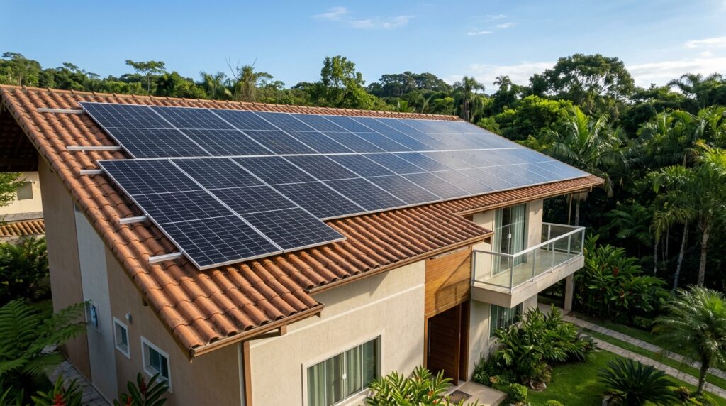 Energia Solar Vale a Pena em 2026? Os Números Reais Para Cada Perfil casa residencial dois andares mo… 202605062111