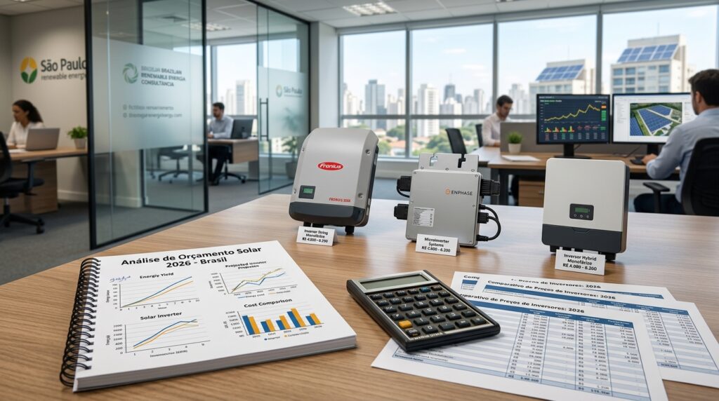 Inversor Solar em 2026: Guia Prático sobre Tipos, Marcas e Preços para Residências e Comércios financial analysis solar budget … 202605191318