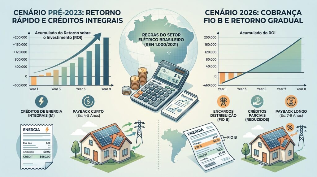 Fio B em 2026: Como a Cobranca de 60% Afeta o Retorno do Seu Sistema Solar fio b em 20262