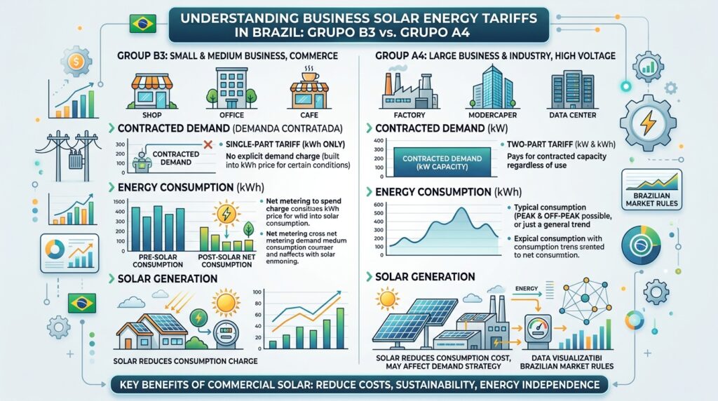 Energia Solar em Empresas em 2026: Tarifas, Custos, Modalidades de Compensação e O Que Considerar energia solar em empresas4