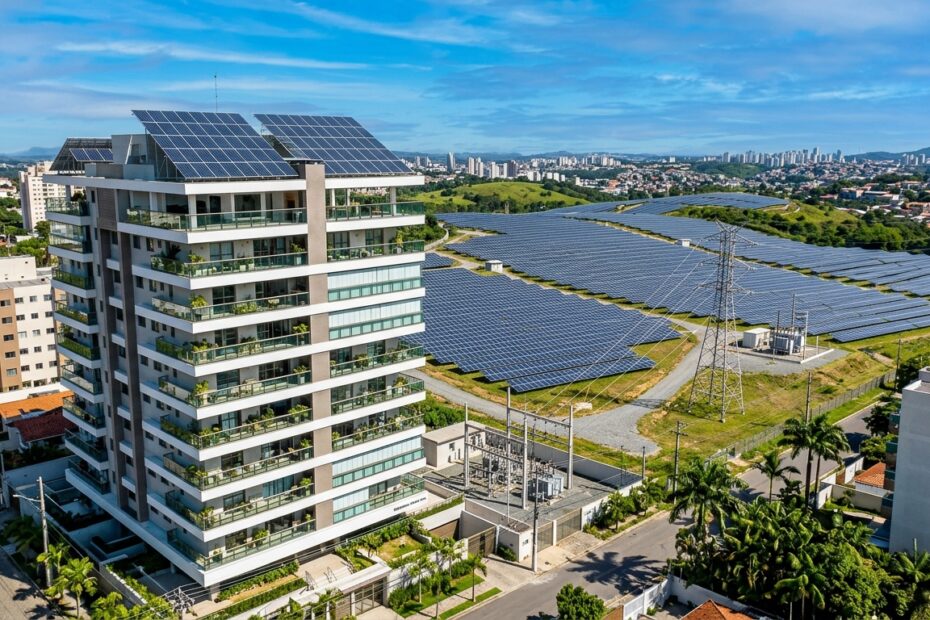 energia solar em apartamento